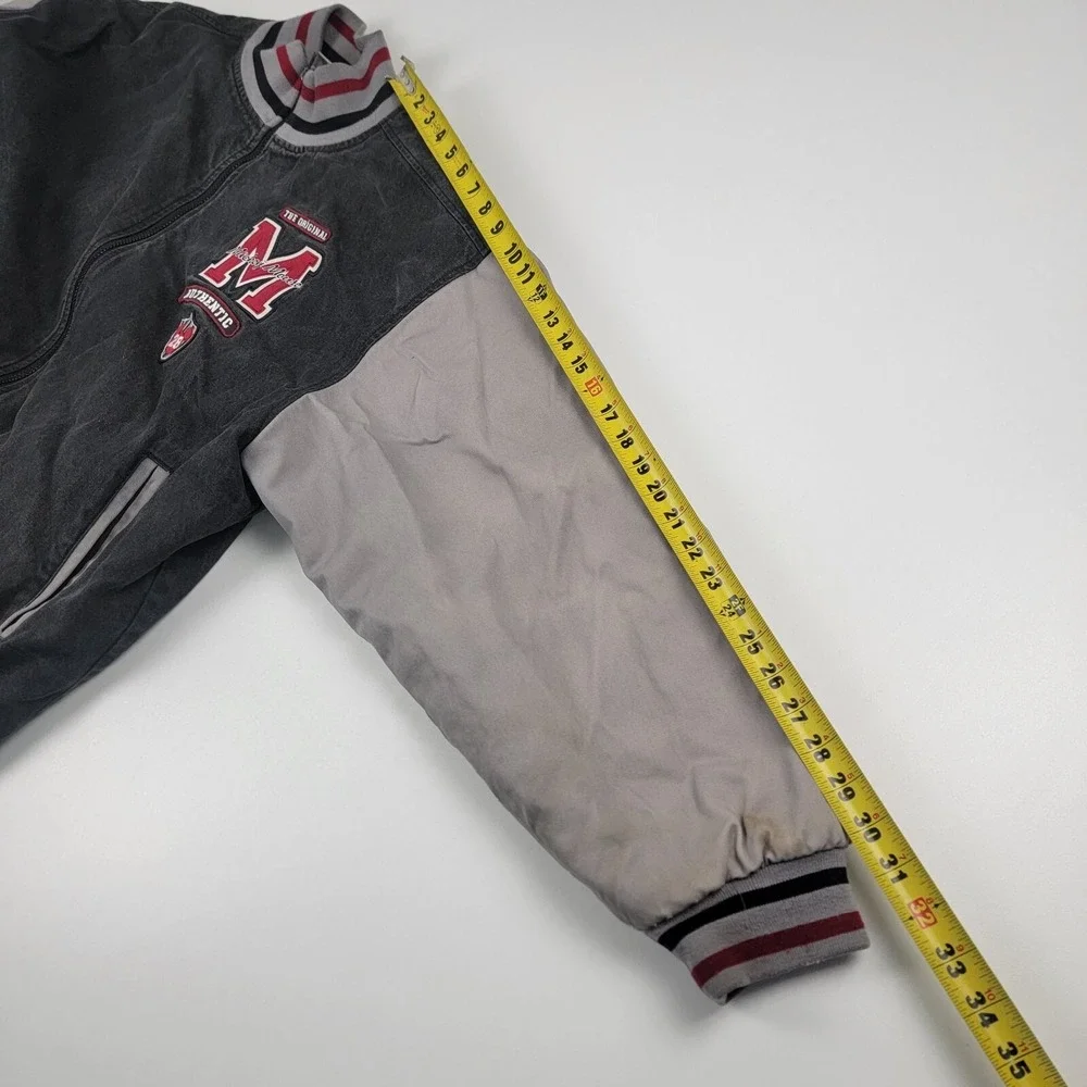 Vtg 90s Disney Store Mickey Mouse Letterman jacket size XL Full Zip Description
